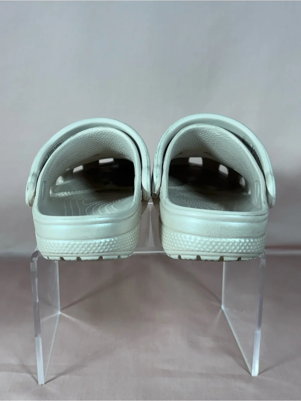 CROCS Kids Cream Color Iconic Comfort Clogs With, Jibbitz Size C11